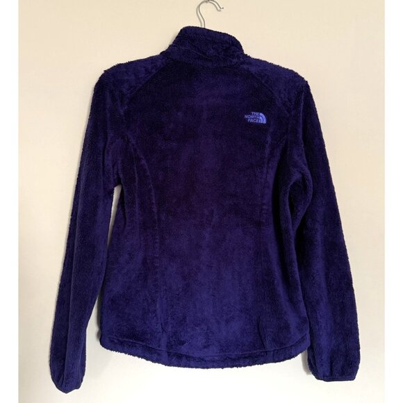 The North Face Logo Purple Fleece Full Zip High Neck Jacket Size Small Athleisur - Picture 3 of 7